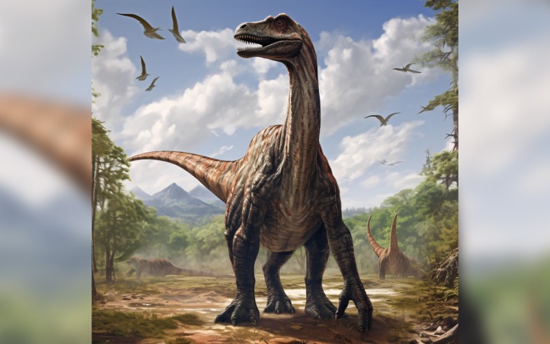 Photographie réaliste de dinosaure Camarasaurus 4 .