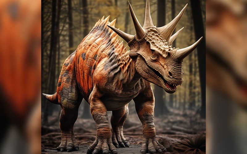 Photographie réaliste de dinosaure Torosaurus 1.