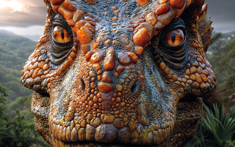 Realistische Fotografie des Carnotaurus-Dinosauriers 4.
