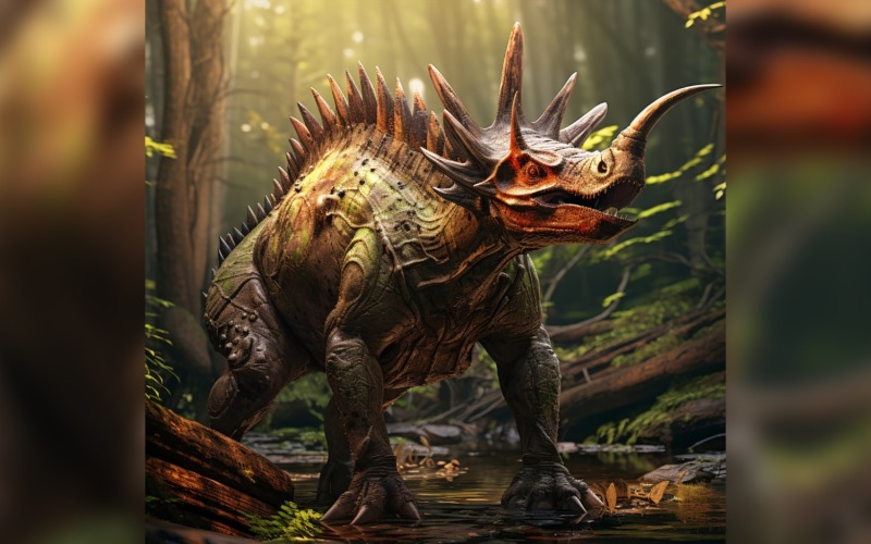 Realistyczna fotografia dinozaura Camarasaurus 1.