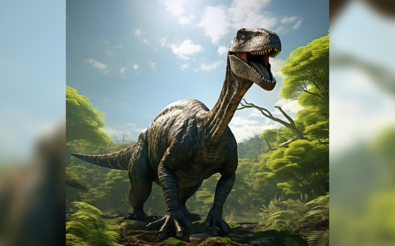 Realistyczna fotografia dinozaura Camarasaurus 2.