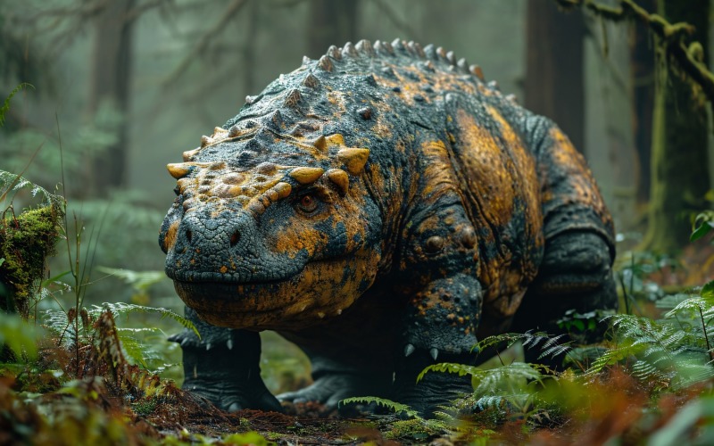 Realistyczna fotografia nodozaura dinozaura 1