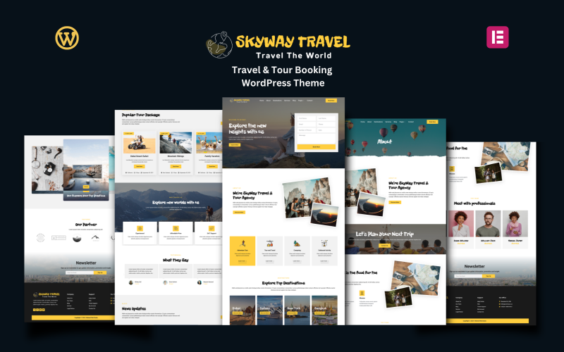 SkyWay - Motyw WordPress dotyczący rezerwacji podróży i wycieczek