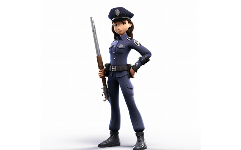 3D-персонаж Pixar Девочка-девочка в соответствующей среде 60