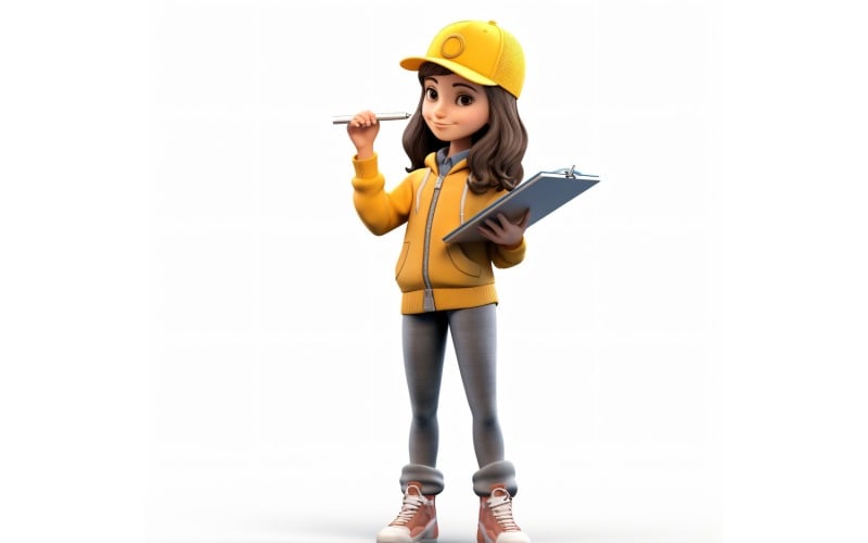 3D pixar Character Child Girl with relevant environment 39