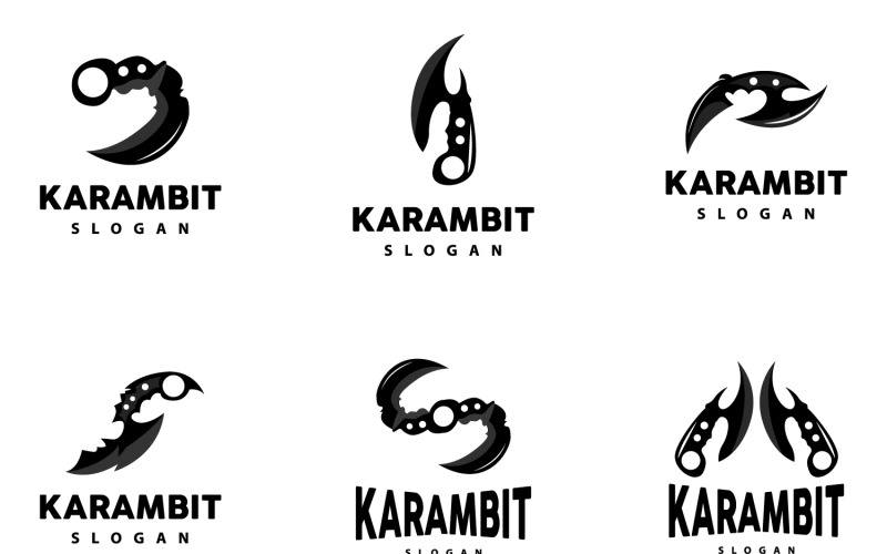 Kerambit Logo Broń Narzędzie Wektor DesignV1