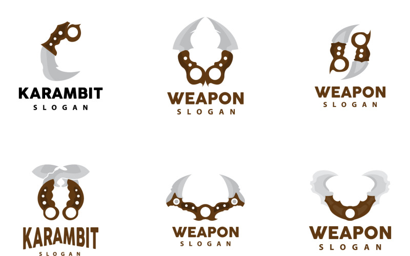 Kerambit Logo Broń Narzędzie Wektor DesignV5