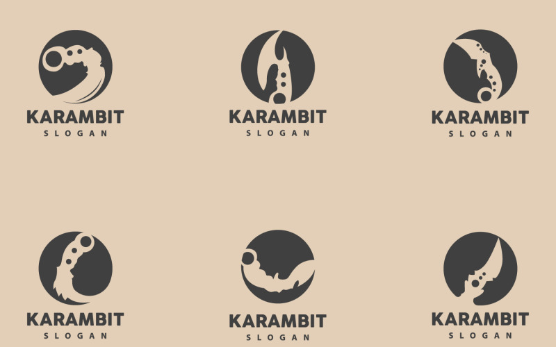 Kerambit Logo fegyvereszköz Vector DesignV9
