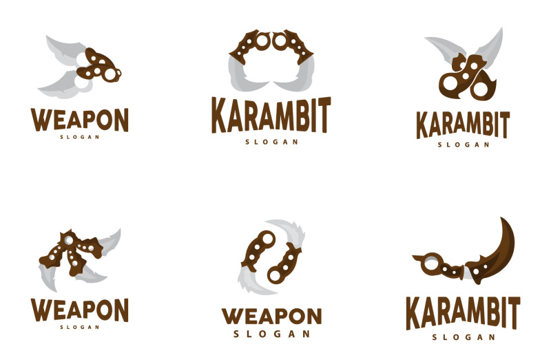 Kerambit Logo wapen gereedschap Vector DesignV8