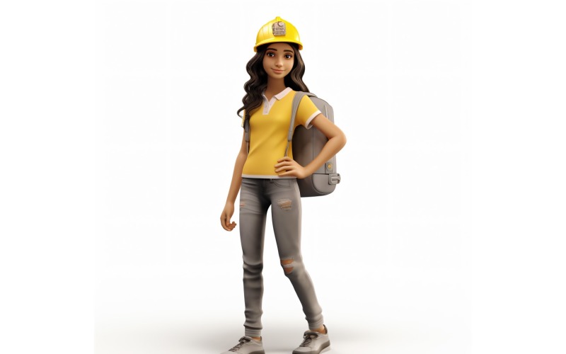 Personnage Pixar Enfant Fille avec environnement pertinent 44 modèle 3D