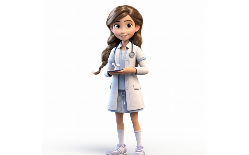 Personnage Pixar Enfant Fille avec environnement pertinent 47 modèle 3D