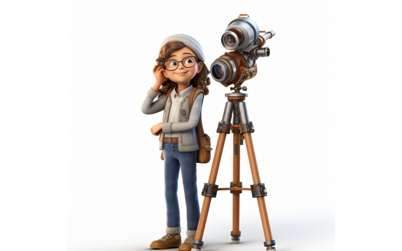 Personnage Pixar Enfant Fille avec environnement pertinent 58 modèle 3D