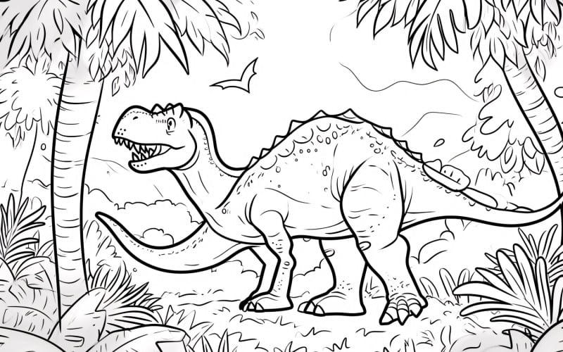 Allosaurus Dinozor Boyama Sayfaları 1