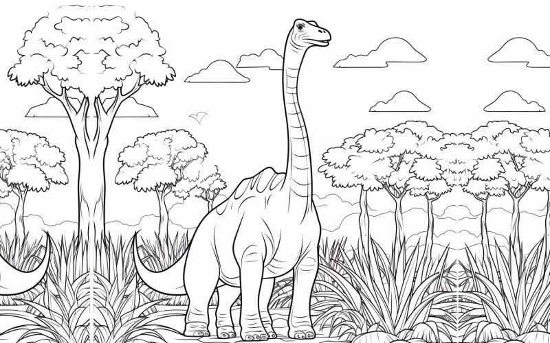 Brachiosaurus Dinosaurier Malvorlagen 4