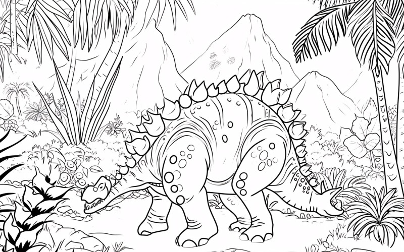Desenhos para Colorir Dinossauro Anquilossauro 3