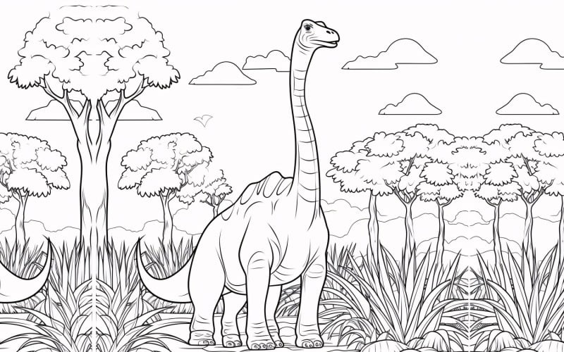 Desenhos para Colorir Dinossauro Braquiossauro 4
