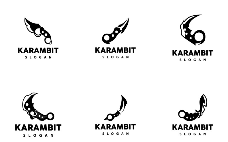 Design de vetor de ferramenta de arma de logotipo KerambitV21