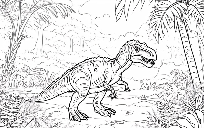 Dibujos Para Colorear De Dinosaurios Alosaurio 3