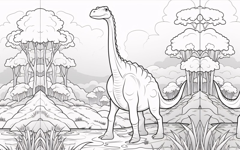 Disegni da colorare di dinosauri Brachiosauro 2