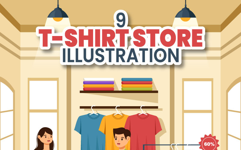 9 Ilustracja sklepu z koszulkami