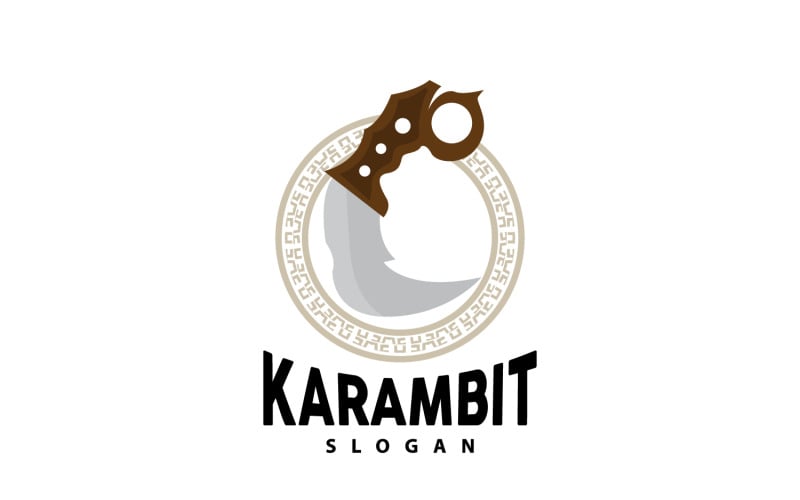 Kerambit Logo Arme Outil Vector DesignV29