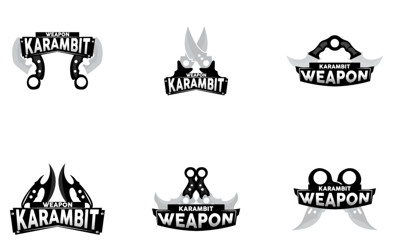Kerambit Logo Broń Narzędzie Wektor DesignV20