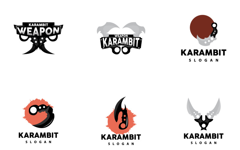 Kerambit Logo Broń Narzędzie Wektor DesignV24