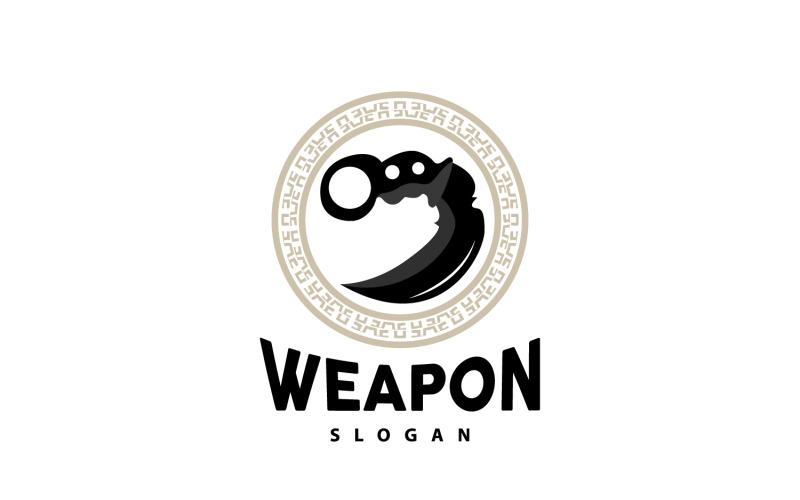 Kerambit Logo Broń Narzędzie Wektor DesignV30