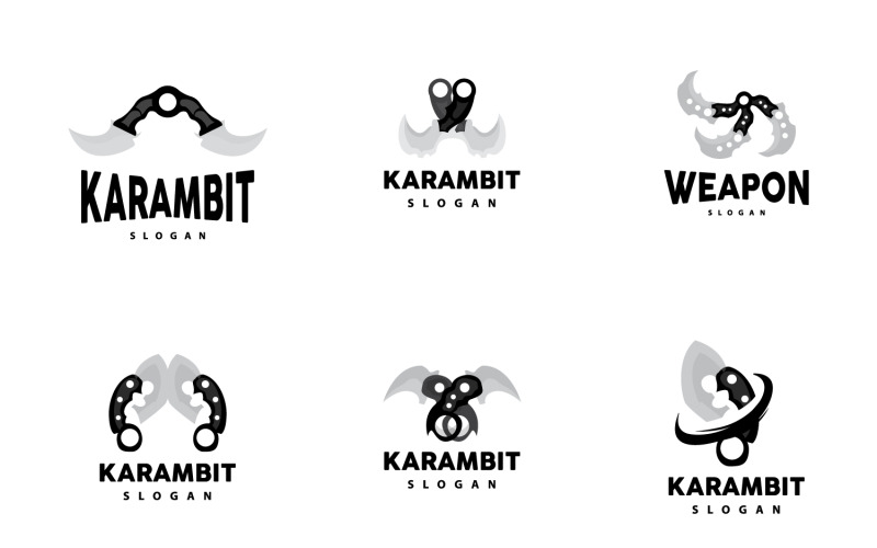 Kerambit Logo Broń Narzędzie Wektor ProjektV13