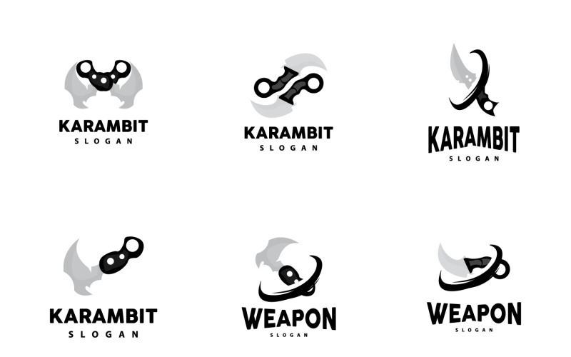 Kerambit Logo Waffe Werkzeug Vektor DesignV15