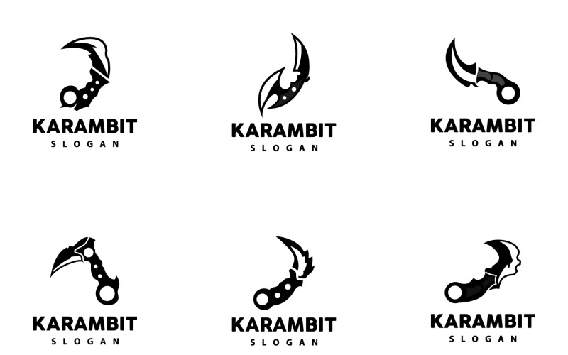 Kerambit Logo Waffe Werkzeug Vektor DesignV19