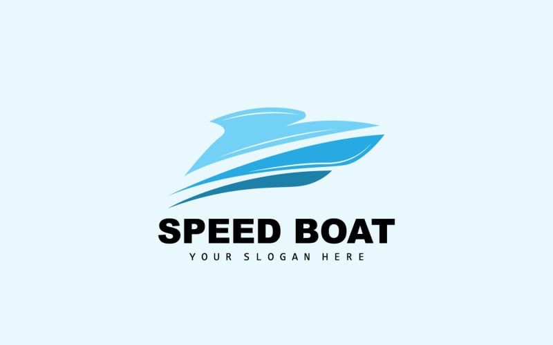 Logo de bateau rapide, conception de voilier de bateauV1