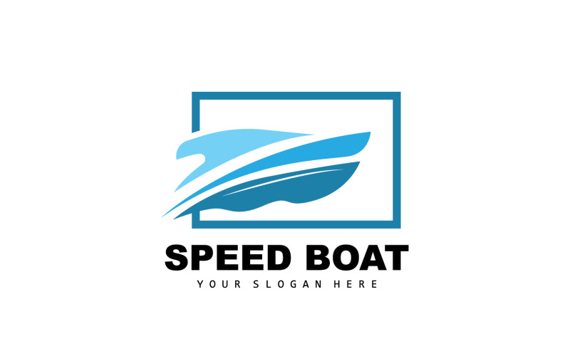 Logo de bateau rapide, conception de voilier de bateauV25