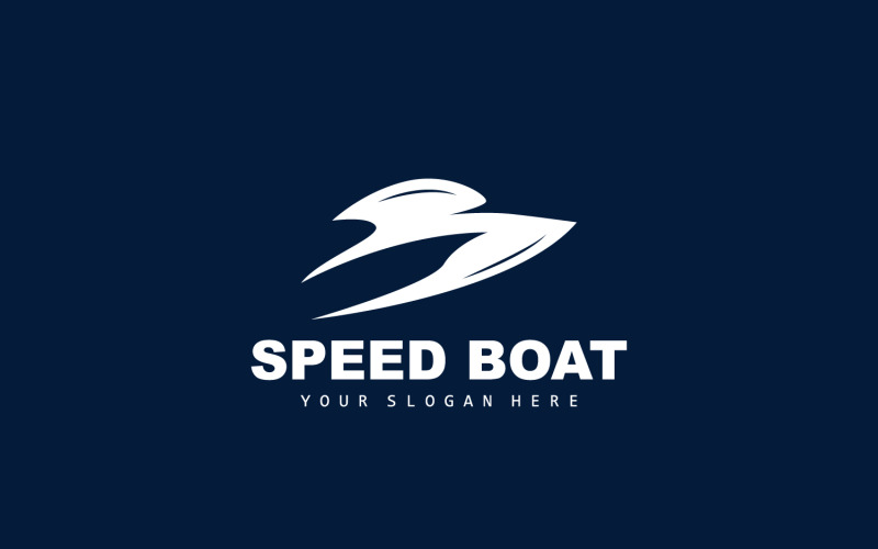 Logo de bateau rapide, conception de voilier de bateauV6