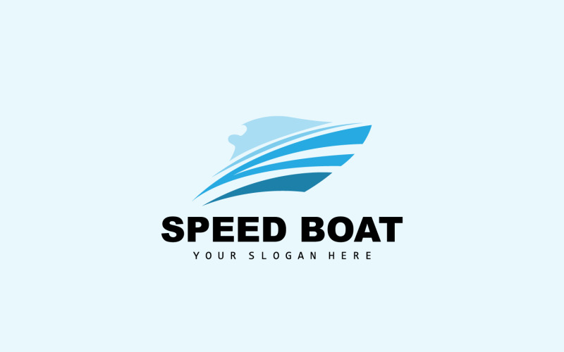 Logo del motoscafo Design della barca a vela della naveV7