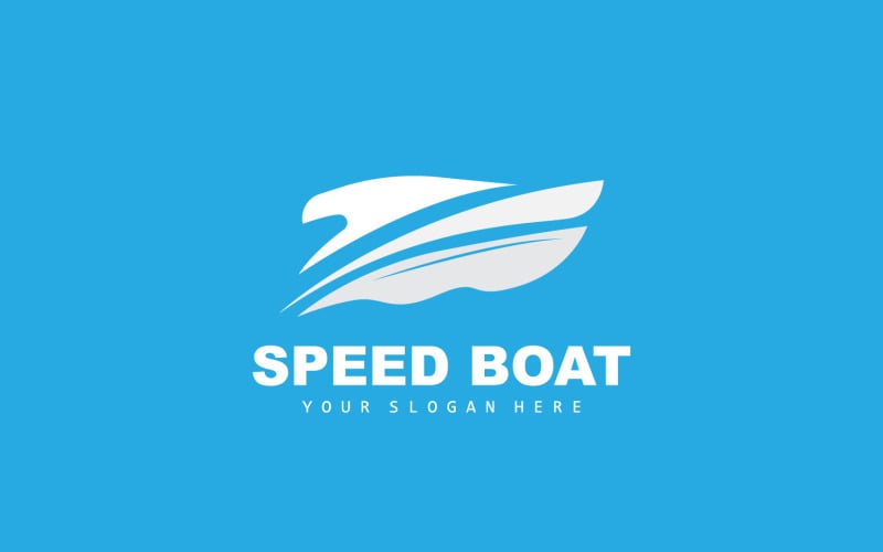 Логотип швидкісного катера. Дизайн корабля. Вітрильник V2