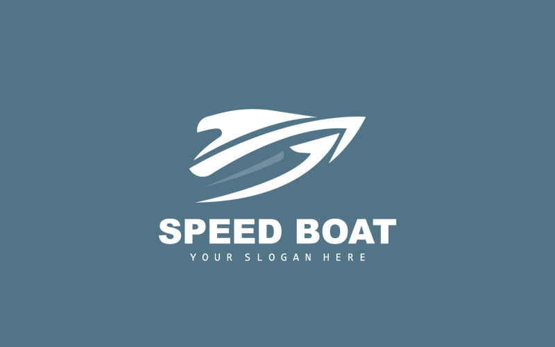 Логотип швидкісного катера. Дизайн корабля. Вітрильник V4