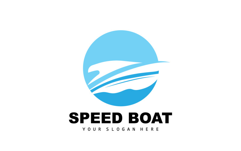 Логотип швидкісного катера Дизайн вітрильника V20