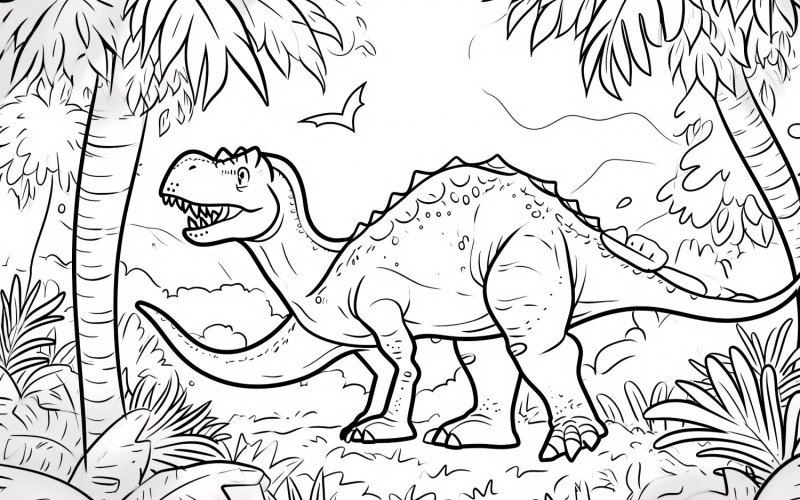 Раскраски Динозавр Аллозавр 1