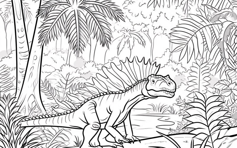 Раскраски динозавров спинозавр 3