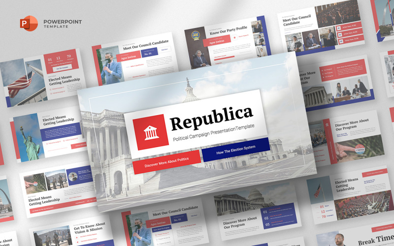 Republica - Politiek Powerpoint-sjabloon