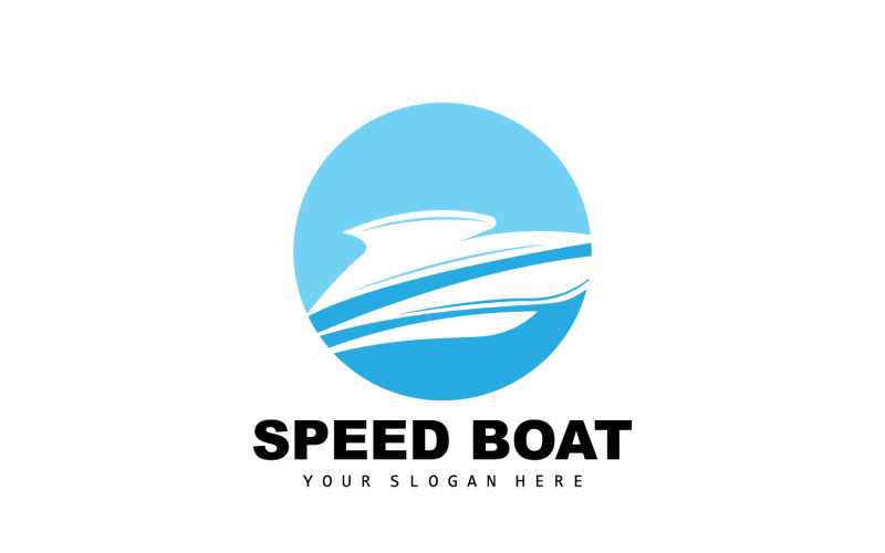 Speed Boat Logó Hajó Vitorlás DesignV19