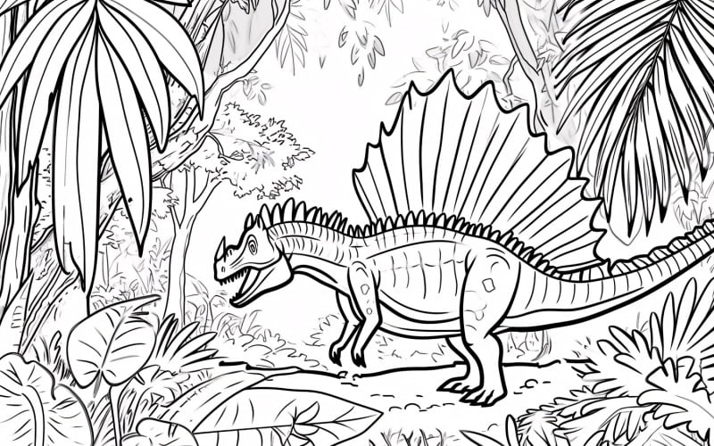 Spinosaurus Dinosaur målarbok 9