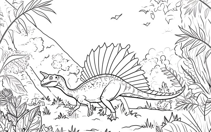 Spinosaurus dinosaurus kleurplaten 1