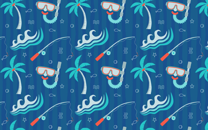 Tengeri Seamless Pattern