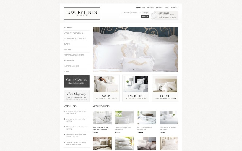 Luxury Linen VirtueMart Template