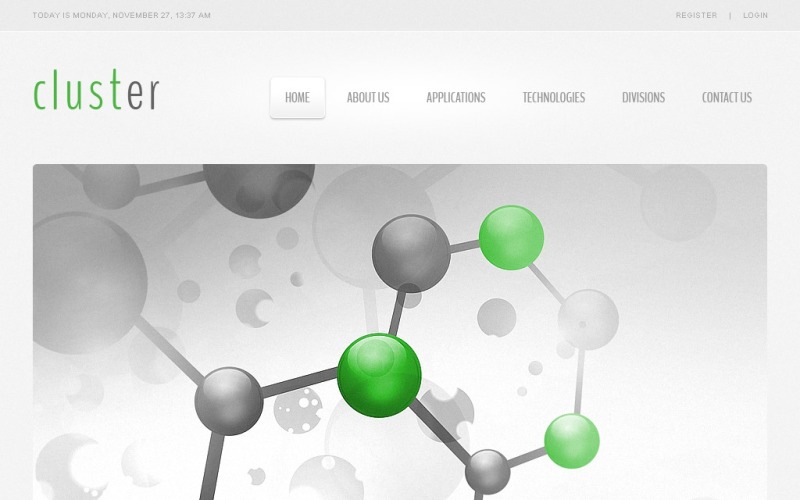 Modèle de site Web réactif pour le laboratoire scientifique