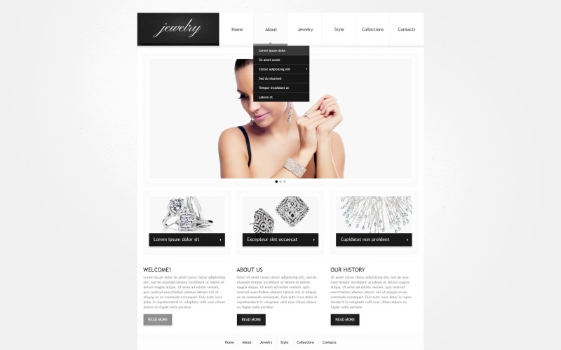 Schmuck Responsive Website-Vorlage