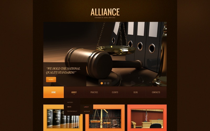 Website sjabloon voor advocatenkantoor