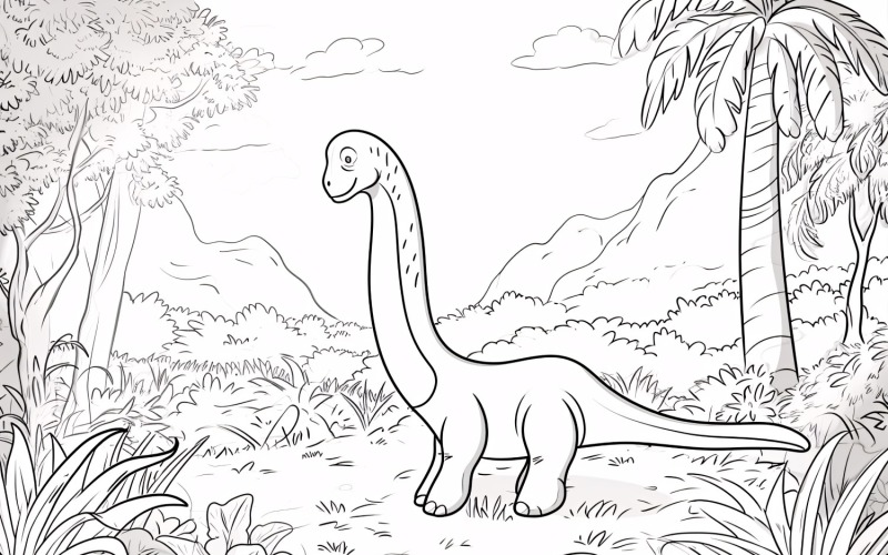 Apatosaurus Dinosaur målarbok 2